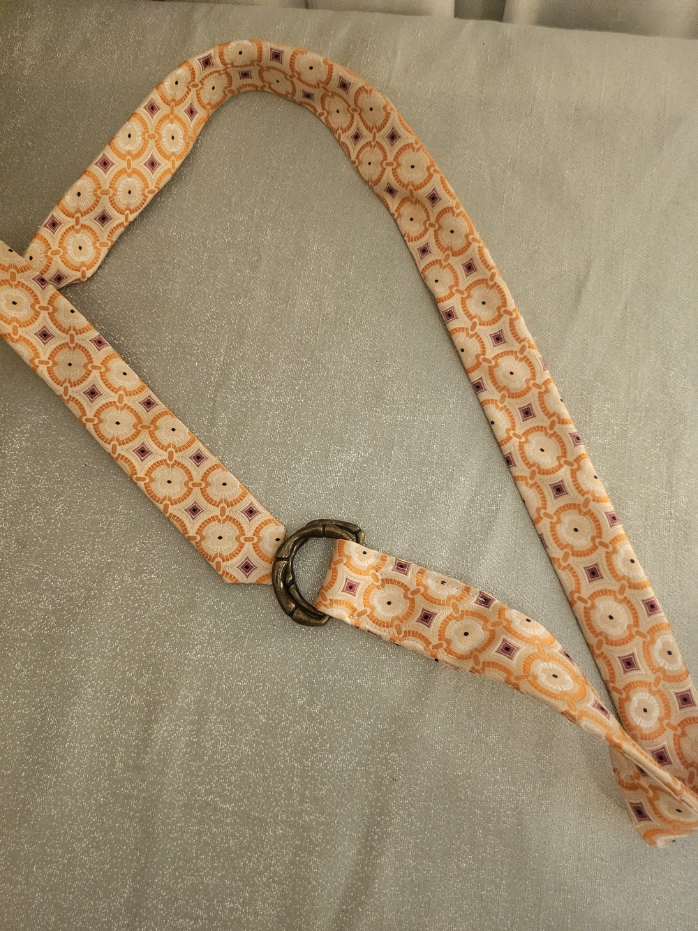 J. Crew Orange and Purple Geometric Fabric Belt - Picture 5 of 15